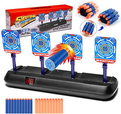 Masstimo Bersaglio Elettrico per Nerf Guns, Auto-Reset Intelligent Light Sound Effect Scoring Target per Nerf N-Strike Elite/Mega/Rival Series (Solo B