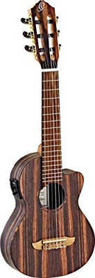 Ortega Guitars RGL5EB-CE Guitalele Serie Timber A 6 Corde Con Cutaway e Preamplificatore Magusuke, Satinato A Poro Aperto