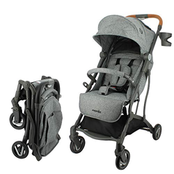 Passeggino Cassy leggero e compatto - pieghevole con una mano (grigio) en oferta