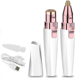 2 In 1Epilatore Viso Femminile, Elettrico Epilatore Sopracciglia Penna Donna,Professionale Mini Lady Shaver, Indolore E Portatile,Con Testa Extra Di R precio