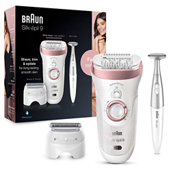 Braun Silk-épil 9 9-890 Epilatore Donna per un'Epilazione Duratura, Bikini Styler, Testina Radente e Rifinitore, Cappuccio Massaggiante ad Alta Freque características