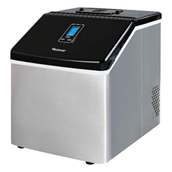WODE Ice Cube Maker Machine Commerciale Controllato Time Freeze 25kg / 24 Ore Indipendente Schermo LCD Serbatoio di Acqua per la casa Pub Partito,Air  en oferta