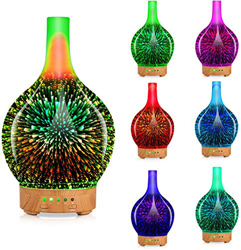 Diffusore Olio Essenziale Per Aromaterapia, Diffusore di Aromi a Ultrasuoni , Umidificatore Silenzioso con Impostazione de Tempo e 7 Colori a LED Cang características