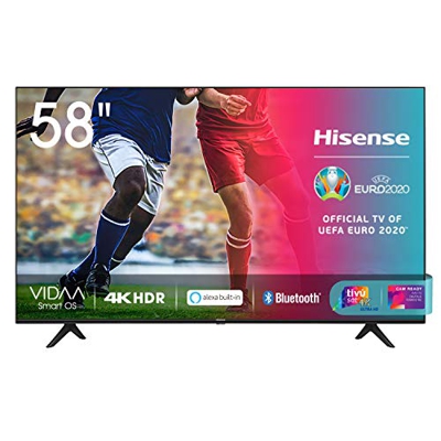 Hisense 58AE7000F, Smart TV LED Ultra HD 4K 58", HDR 10+, Dolby DTS, Alexa integrata, Tuner DVB-T2/S2 HEVC Main10 [Esclusiva Amazon - 2020]