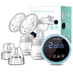KYG Tiralatte Elettrico Doppio Automatico Portatile con Touchscreen Sensibile Modalità Multiple e Livelli di Aspirazione con Sacchi per la Conservazio en oferta
