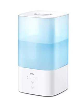 ODEC Umidificatore Top Fill 2,5L Umidificatori Ambiente con a LED Luci Notturne 7 Colori, Diffusore di Oli Essenziali per Camera da Letto, Controllo T