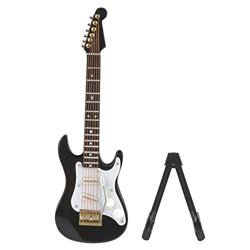 ts-ideen - Mini chitarra classica in legno di tiglio, 14 cm, colore: Rosso/Nero/Bianco/Caffè, schwarzer en oferta