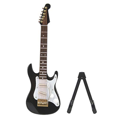 ts-ideen - Mini chitarra classica in legno di tiglio, 14 cm, colore: Rosso/Nero/Bianco/Caffè, schwarzer