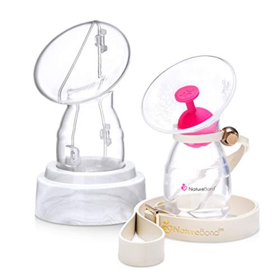 Tiralatte manuale in silicone NatureBond, Novità 2020 All-in-1 con capsula pompa, supporto pompa, cinghia pompa, tappo. Senza BPA