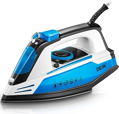 Deik Ferro da stiro opaco, 2200 W, colpo di vapore 50 g/min, anti-goccia, anti-scala, pulizia automatica, 5 modalità di temperatura, piastra in cerami