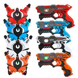 VATOS Laser Tag Pistole e Gilet, Laser Battaglia Mega Set di Pacco 4 per Ragazze dei Ragazzi precio
