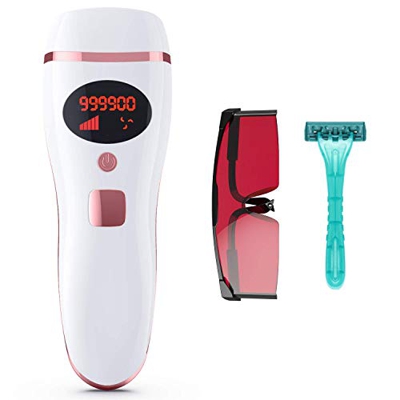 Epilatore Luce Pulsata Laser Peli Donna con Sistema di Depilazione IPL 999,900 Flash e 5 Livelli di Energia e 2 Modalità del'uso Perfetto per Viso/Sch