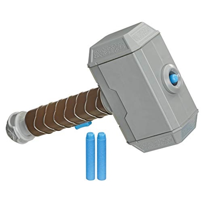 Hasbro Avengers - Martello di Thor Power Moves, Role Play con tecnologia Nerf lancia Dardi