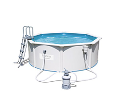 Bestway Hydrium 56574 Piscina con bordi Piscina rotonda 10990L Blu, Grigio piscina fuori terra características