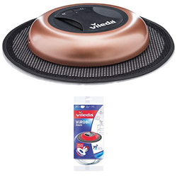 Vileda Virobi Robot Catturapolvere, Robot Aspirapolvere con Panno Usa e Getta, per Peli di Animali, Capelli, Briciole con Panni Ricambio Elettrostatic precio