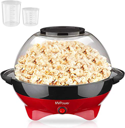 MVPOWER Macchina Per Popcorn800 W, Macchina Popcorn Automatica, Macchina Pop Corn, Potente Aria Calda Senza Olio, Coperchio Rimovibile e Senza BPA en oferta