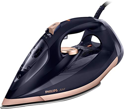 Philips Azur GC4909/60 Ferro da Stiro a Vapore, 3000 W, Nero, Oro