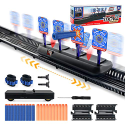 HOPOCO Bersaglio Elettrico Mobile per Nerf Guns, Auto-Reset Intelligent Scoring Target, con 20 Dardi Proiettili e 2 Polsino per Pistole Nerf Serie N-S precio