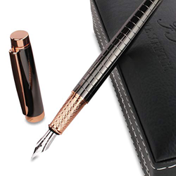 FACILE SCRIPTUM | Modello Alice Rosé | Elegante penna stilografica con lussuosa confezione regalo in similpelle | Regalo aziendale | Facile da ricaric características