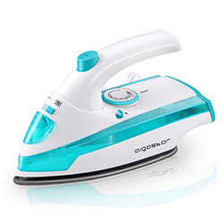 Aigostar Aquatravel 31HHL - Piccolo ferro da stiro da viaggio, doppia tensione 115V/230V, Pieghevola, Portatile, stiruatura a secco o vapore con siste características