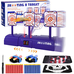 Gafild Bersaglio Elettronico Bambini per Nerf Ripristino Automatico Basetta Tiro a Segno con Digitale Punteggio Effetto Luce Suono Target Accessori pe precio