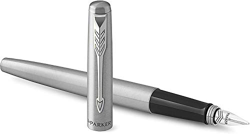 Parker Jotter Penna Stilografica in Acciaio Inossidabile con Finiture Cromata, Confezione Regalo en oferta