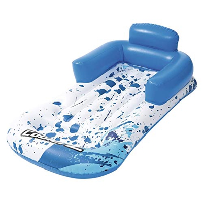 Mysida Inflatable Pool float Galleggiante Lettino da Piscina Gonfiabile con poggiatesta Designer Fashion con portabevande 63,5"x 33"
