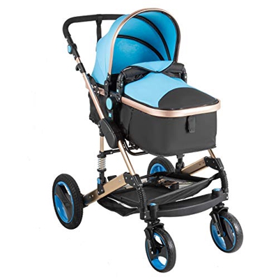 VEVOR Passeggino Portatile Passeggino Pieghevole Passeggino per 0-36 Mesi Bambini Vista alta Carrozzina Sistema di Viaggio Carrozzina Passeggino a 3 R