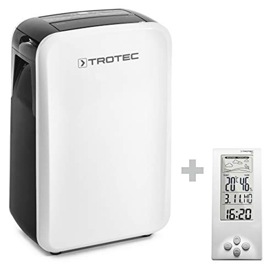 TROTEC Deumidificatore TTK 71 E (deumidificazione di 24litri/24h) per ambienti fino a 50m²incluso un Termoigrometro BZ06