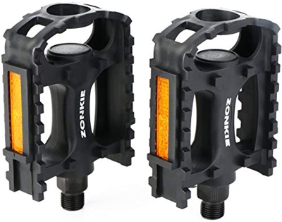 ZONKIE Pedale della Bicicletta, Materiale in Resina, Adatto a Molti Tipi di Biciclette 9/16"