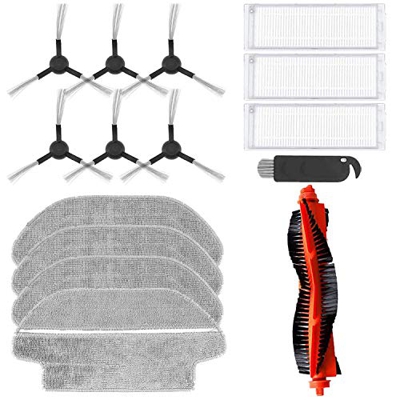 Filtro Spazzola Panno Pezzi di Ricambio Accessori Set per Robot Aspirapolvere Xiaomi Mi Robot Vacuum Mop Pro (15 pezzi)