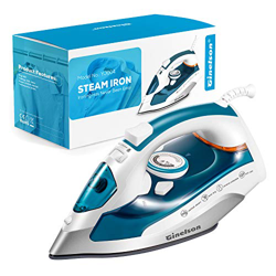 Ferro da Stiro, Ginelson Ferro da Vapore, 2400W Piastra Nanoceramica, 15s rapido scaldamento, Colpo Vapore 210 g/min, Serbatoio da 300 ml, Funzione an precio