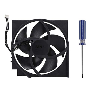 Growcolor - Ventola di raffreddamento interna per Xbox ONE S OEM 5 lame 4 pin ABS durevole