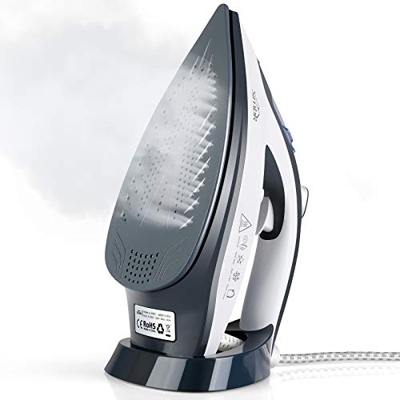SIMBR Ferro da Stiro a Vapore con Tecnologia Anticalcare, Dispositivo Antigoccia e Autopulente,Temperatura e Vapore Regolabili, 3100 W,260 ML
