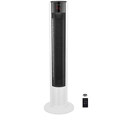 Climatik - ventilatore a torre - oscillazione interna con 3 impostazioni di velocità - telecomando, timer 7 ore con 3 modalità regolare, brezza natura