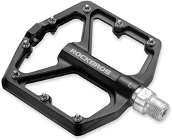 ROCKBROS Pedali per Bicicletta MTB in Alluminio Pedali Bici Ciclismo 9/16 Pollici Universali Superficie Larga CNC Taglio Ultra-Leggero Anodizzazione A precio