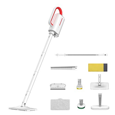 Deerma, Versione aggiornata pulitore a Vapore con Accessori, 5 in 1, Scopa a Vapore Multifunzione, 1300 W, elettrodomestico con Sacchetto