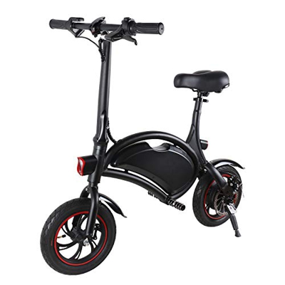 Windgoo Bicicletta Elettrica Pieghevole, Senza Pedale, Sedile Regolabile, Maneggevole, Compatta Portatile, Potenza 350 W, Batteria 36V 6,0 Ah, velocit