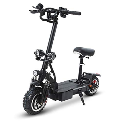 GUNAI Scooter Elettrico Adulto Pneumatici per Vuoto Fuoristrada da 11 Pollici 3200W Doppio Motore con Batteria al Litio 60V 26 AH e Ricarica USB