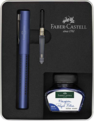 Faber-Castell 201505 – Grip Set 2011, penna stilografica M con inchiostro e convertitore, blu características