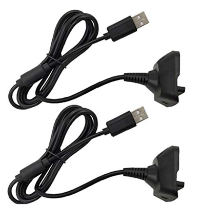 2 pezzi 1.5m cavo di controllo della maniglia del caricatore Cavo USB 2-in-1 maniglia di carico Wire di giocare gratuitamente Kit compatibile con Xbox