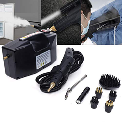Pulitore a vapore portatile con 7 accessori, macchina elettrica per la pulizia a vapore ad alta pressione, nero, 220 V, 2600 W, per cucina, pavimento, características