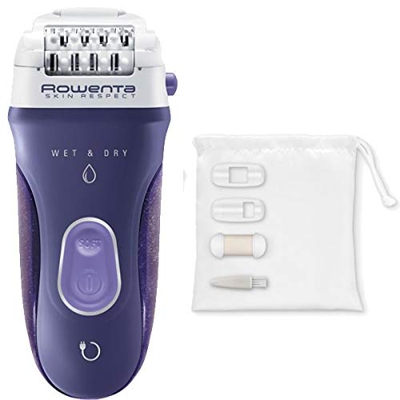Rowenta EP8050 Skin Respect Epilatore Elettrico per Donna Wet&Dry, con 5 Accessori