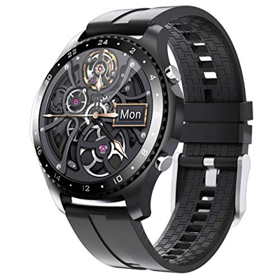 Phipuds Smartwatch Uomo Donna, 1.28'' Full Touch Orologio Fitness Activity Tracker, Chiamate Bluetooth,Impermeabil IP67, Cardiofrequenzimetro, Notific