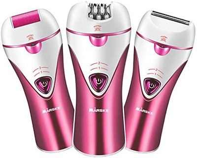 Depilatore Elettrico Donna Wet&Dry, Epilatore 3-In-1 Ricarica Usb, Bikini Styler, Rifinitore Pedicure Elettrico, Senza Fili