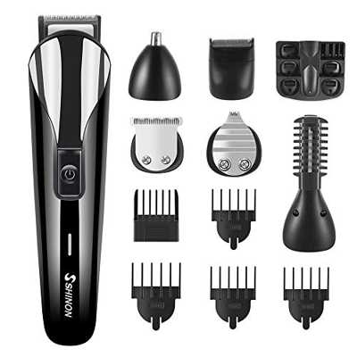 Regolabarba Uomo Tagliacapelli Professionale Elettrico Barba e Capelli Rasoio Corpo Rifinitore Precisione per Capelli, Barba, Corpo, Naso e Orecchie 6