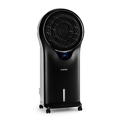 Klarstein Whirlwind - Raffrescatore Evaporativo, Ventilatore, Umidificatore, 3in1, Flusso d'Aria: 1600 m³/h, Serbatoio: 5,5 Litri, Oscillazione, 3 Vel