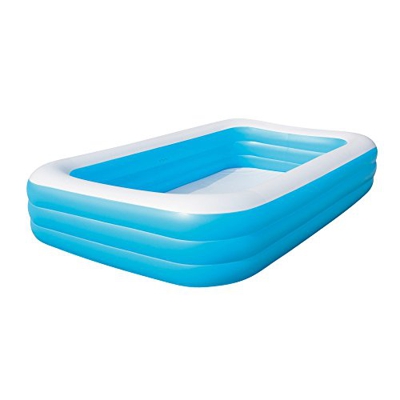 Bestway 54009 Piscina Gonfiabili Rettangolare 2 Anelli, Blu 305cm x 183cm x 56cm