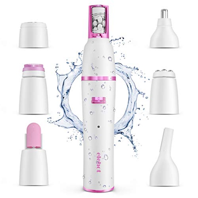 Epilatore Viso Donna Rasoio Elettrico Multifunzione 7 in 1 Spazzola Pulizia Viso Massaggiatore Manicure Unghie ELEHOT