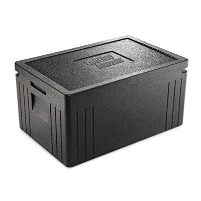Thermohauser GN 1/1 Eco Line Contenitore termico in EPP con coperchio, 45,0 l, colore: nero
